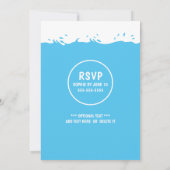 かわいいキッズサマープールパーティー誕生日 招待状 (裏面)