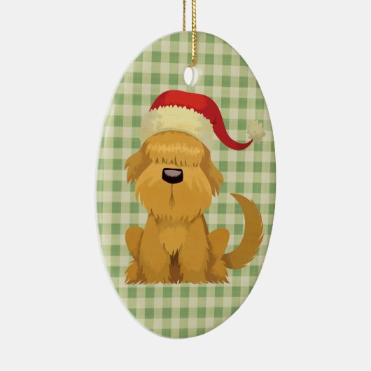 かわいいキッズサンタパピークリスマス セラミックオーナメント (右)