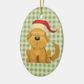 かわいいキッズサンタパピークリスマス セラミックオーナメント (左)