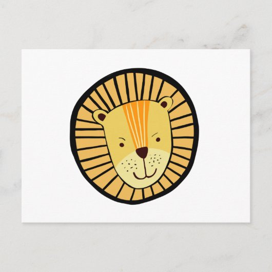 かわいいキッズジャングルライオン ポストカード (正面)