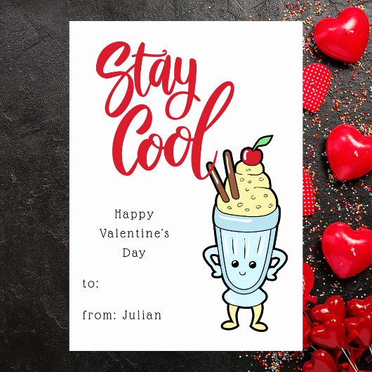 かわいいキッズスクールクラスルームの友人バレンタインカード