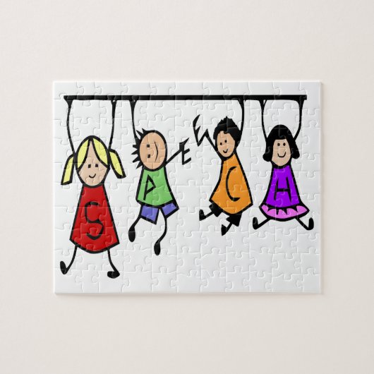 かわいいキッズスピーチセラピスト語 ジグソーパズル (横)