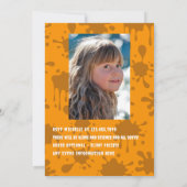 かわいいキッズスライムパーティー誕生日写真 招待状 (裏面)