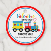 かわいいキッズチョオ列車バレンタインデー フェイバータグ (正面)