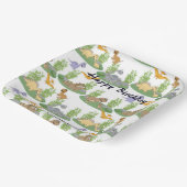 かわいいキッズツリーパターン名誕生日 ペーパープレート (傾斜あり)