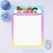 かわいいキッズデイサービスフライヤー チラシ (シングル)