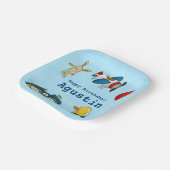 かわいいキッズトイズハッピーバースデー ペーパープレート (傾斜あり)