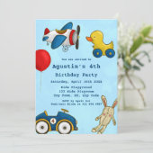 かわいいキッズトイズバースデーパーティー 招待状 (スタンド正面)