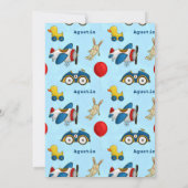 かわいいキッズトイズバースデーパーティー 招待状 (裏面)