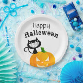 かわいいキッズトリックまたはトリートハッピーハローウィンパーティー ペーパープレート (パーティー)