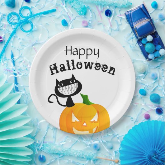 かわいいキッズトリックまたはトリートハッピーハローウィンパーティー ペーパープレート (パーティー)
