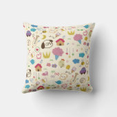 かわいいキッズドードルパターン クッション (裏面)