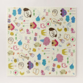 かわいいキッズドードルパターン ジグソーパズル (横)