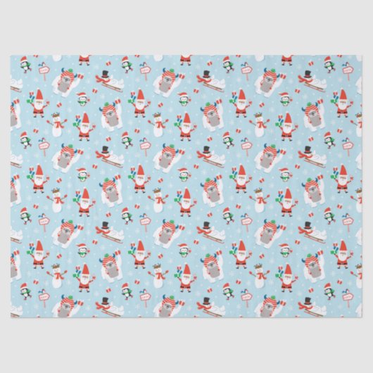 かわいいキッズノースポールクリスマス 薄葉紙 (正面)