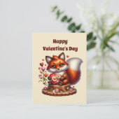 かわいいキッズハッピーバレンタインフォックス シーズンポストカード (スタンド正面)