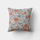 かわいいキッズハロウィンドールパターン クッション (裏面)