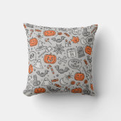 かわいいキッズハロウィンドールパターン クッション (正面)