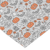 かわいいキッズハロウィンドールパターン ショートテーブルランナー (コーナー)