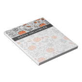 かわいいキッズハロウィンドールパターン ノートパッド (アングル)