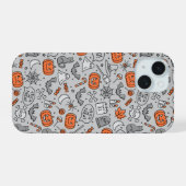 かわいいキッズハロウィンドールパターン iPhone 15ケース (裏面横)