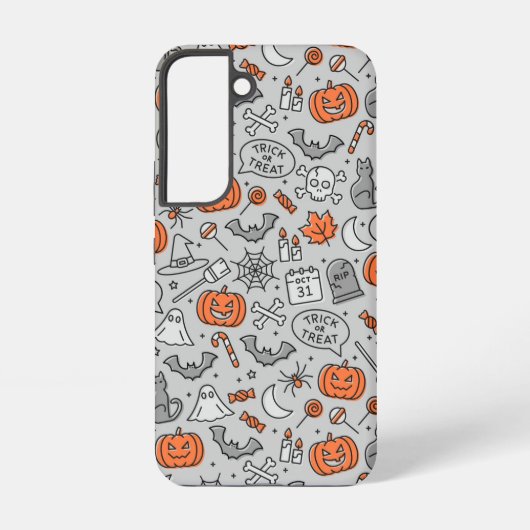 かわいいキッズハロウィンドールパターン SAMSUNG GALAXYケース (裏面)