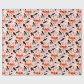 かわいいキッズハロウィンパターン ラッピングペーパー (フラット)