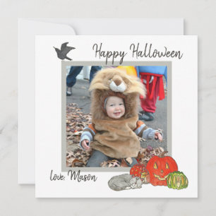 かわいいキッズハロウィンフォトカード カード