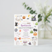 かわいいキッズハロウィンポストカード ポストカード (スタンド正面)