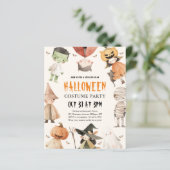 かわいいキッズハロウィーンの衣装パーティの招待状 (スタンド正面)