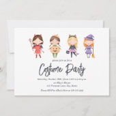 かわいいキッズハロウィーンの衣装パーティの招待状 招待状 (正面)