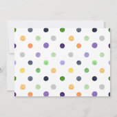 かわいいキッズハロウィーンの衣装パーティの招待状 招待状 (裏面)