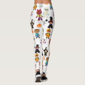 かわいいキッズハロウィーンの衣装パーティー柄 レギンス (裏面)