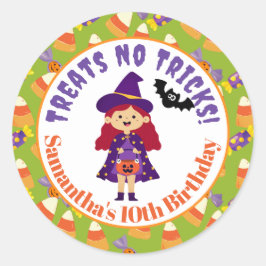 かわいいキッズハロウィーンの衣装パーティー ラウンドシール