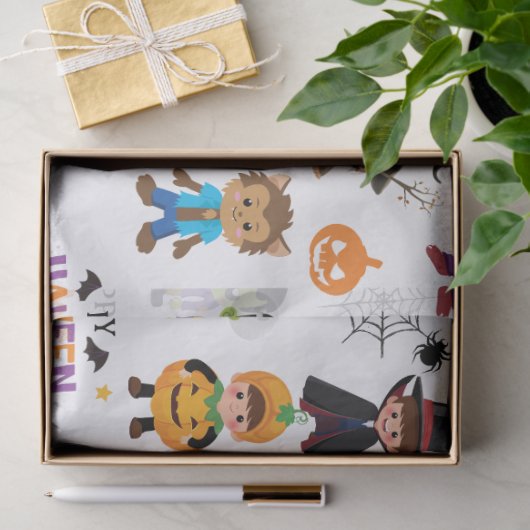 かわいいキッズハロウィーンの衣装パーティー 薄葉紙 (ギフト)