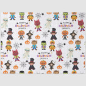 かわいいキッズハロウィーンの衣装パーティー 薄葉紙 (正面)