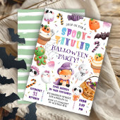 かわいいキッズハロウィーン衣装パーティー水色 招待状