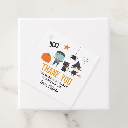 かわいいキッズハロウィーン誕生日パーティーありがとう フェイバータグ (インサイチュ)