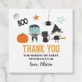 かわいいキッズハロウィーン誕生日パーティーありがとう フェイバータグ (正面)