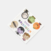 かわいいキッズハローウィンパーティ水彩不気味 スタンダードカクテルナプキン (角)