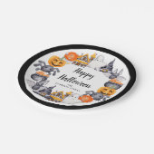 かわいいキッズハローウィンパーティ ペーパープレート (アングル)