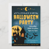 かわいいキッズハローウィンパーティ 招待状 (正面)