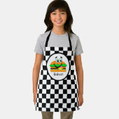 かわいいキッズハンバーガーの名前 エプロン (インサイチュ)