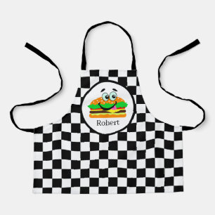 かわいいキッズハンバーガーの名前 エプロン
