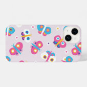 かわいいキッズバタフライパターン iPhoneケース (裏面横)