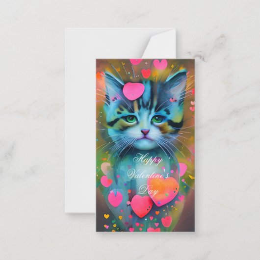 かわいいキッズバレンタインデン ノートカード (正面)