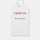 かわいいキッズバレンタインデーの恐竜 ギフトタグ (裏面)