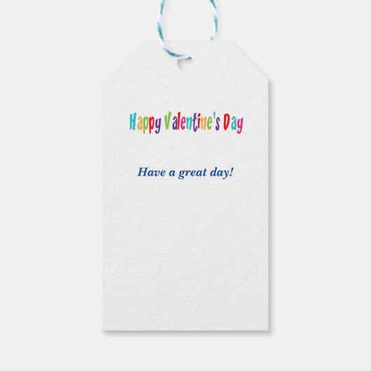 かわいいキッズバレンタインデーの恐竜 ギフトタグ (裏面)