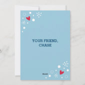 かわいいキッズバレンタインホリデーカード シーズンカード (裏面)