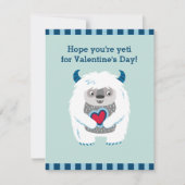 かわいいキッズバレンタインモンスターホリデーカード ノートカード (正面)