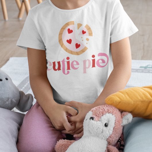 かわいいキッズバレンティンデーかわいこちゃんパイ Tシャツ